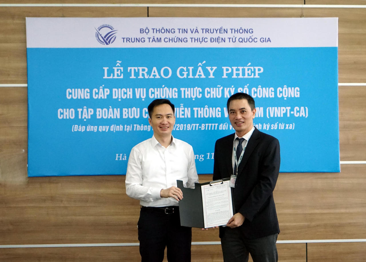 VNPT chính thức được cấp phép cung cấp dịch vụ chữ ký số từ xa