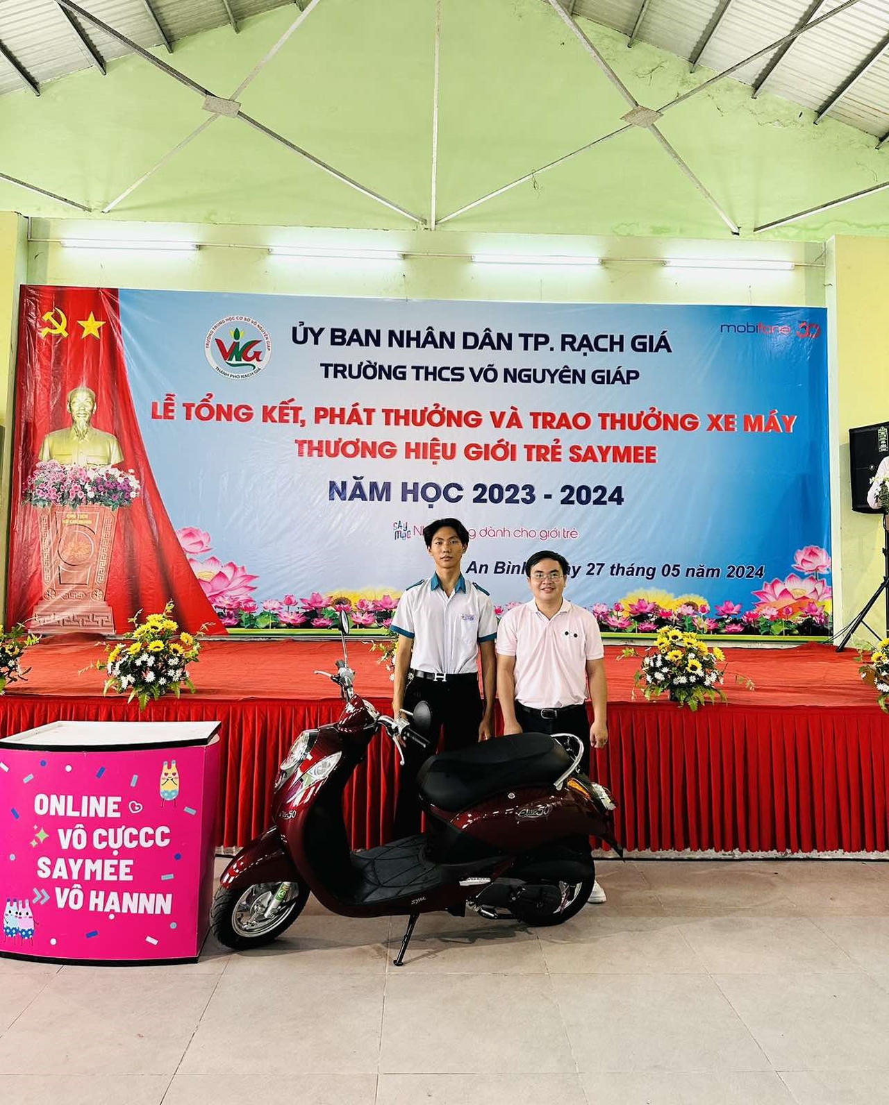 Nhà mạng Saymee trao thưởng 10 chiếc xe máy tay ga SYM Elite đến với khách hàng gen Z tại các tỉnh miền Tây