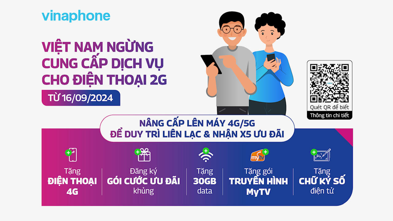  VinaPhone hỗ trợ khách hàng nâng cấp điện thoại 4G miễn phí