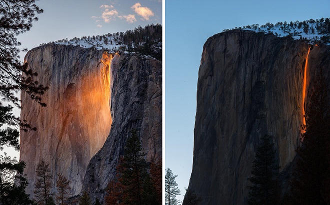 Kỳ thú hiện tượng “thác lửa” ở đất Mỹ