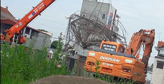 Sập giàn giáo công trình do Công ty TNHH Sông Phan thi công