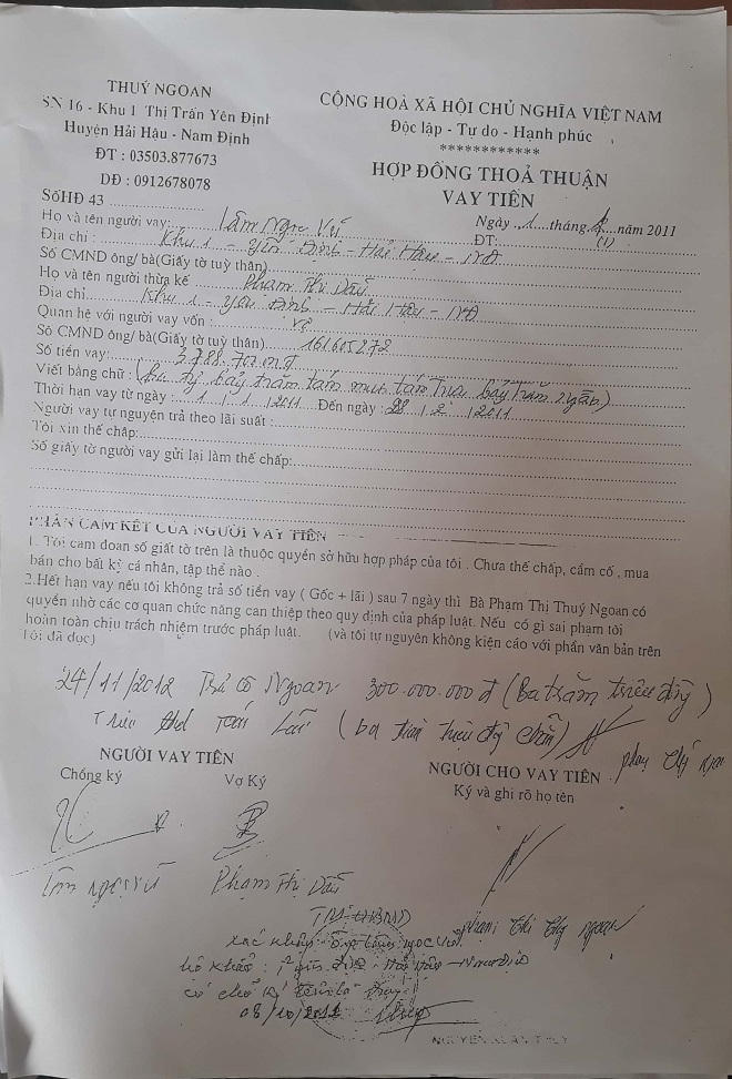 Đơn thư tố cáo vợ chồng ông Phạm Ngọc Diệp (Hải Hậu, Nam Định): Ngậm đắng nuốt cay bán nhà vẫn bị “xiết nợ”