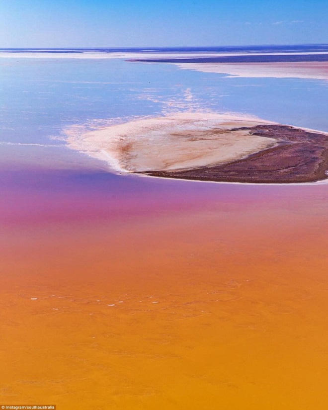 Hồ sa mạc đột nhiên chuyển màu cầu vồng sau trận mưa lũ hiếm gặp