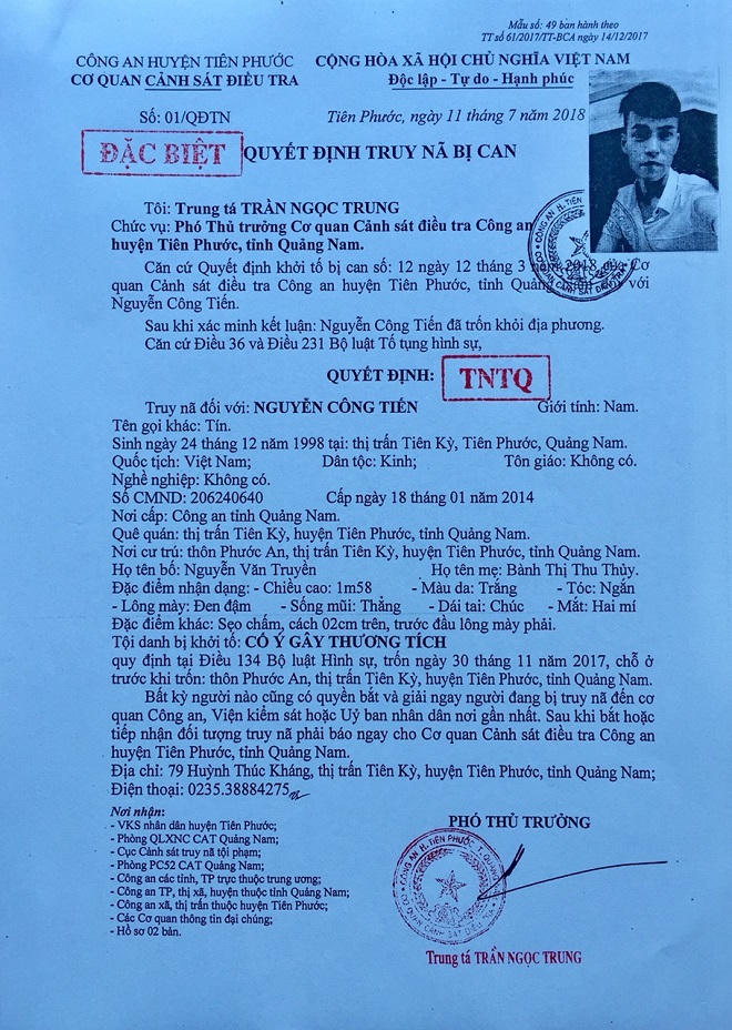  Gương mặt “non tơ” nhưng “găm” đầy tiền sự của kẻ chém người trọng thương