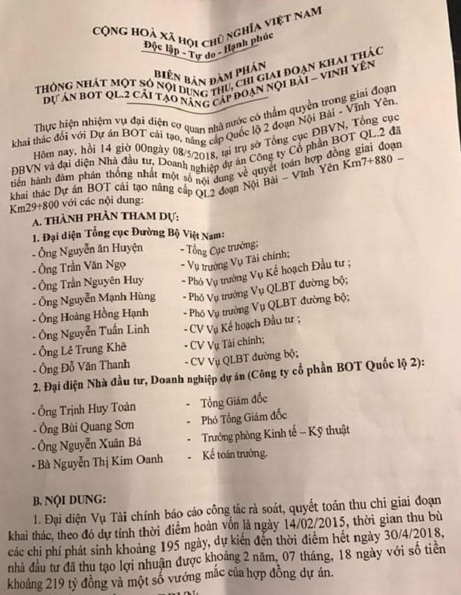 “Lùm xùm” quanh dự án BOT Quốc lộ 2 Nội Bài - Vĩnh Yên