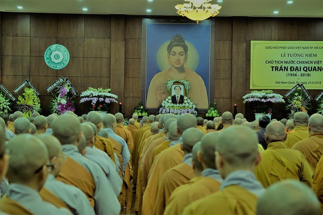 500 tăng ni, phật tử TP HCM tưởng niệm Chủ tịch nước Trần Đại Quang