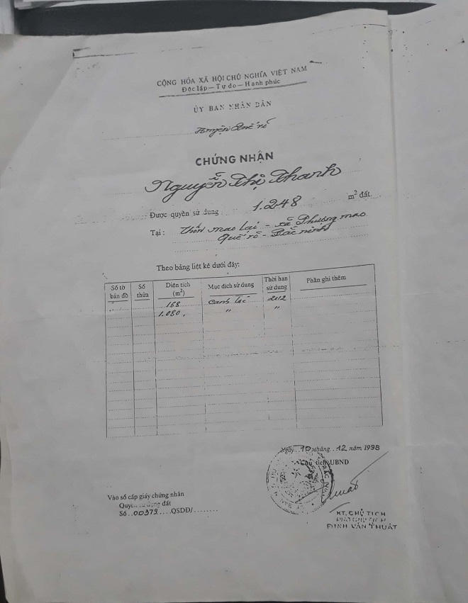 Quế Võ – Bắc Ninh: Chính quyền ở đâu khi công dân 6 lần bị hủy hoại tài sản?