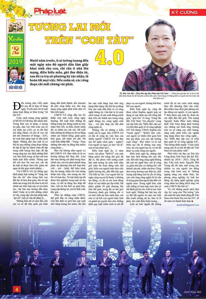 Mời đón đọc Báo Pháp luật Việt Nam Xuân Kỷ Hợi 2019