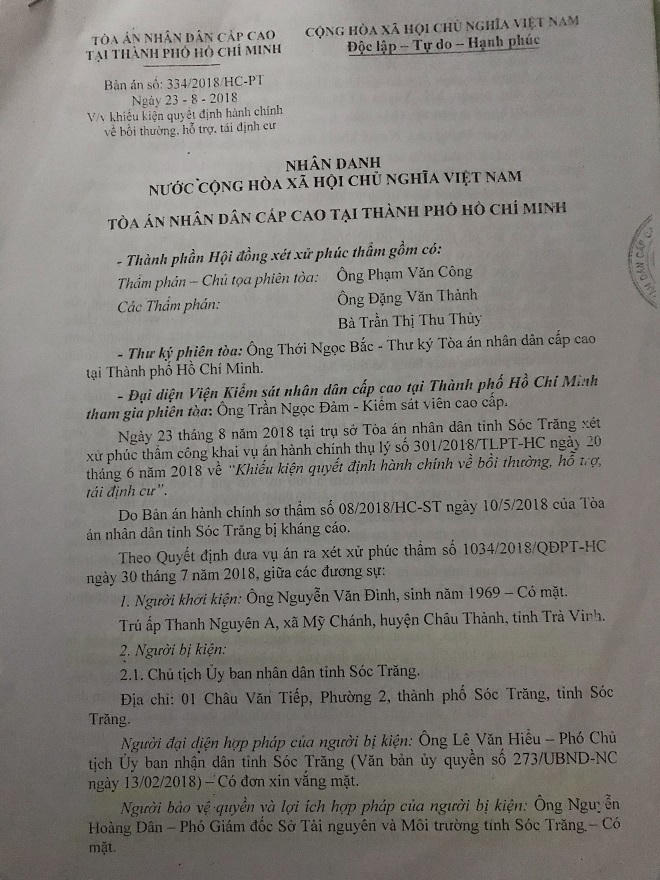Sóc Trăng: UBND huyện bị tố kéo dài thực thi bản án thua kiện