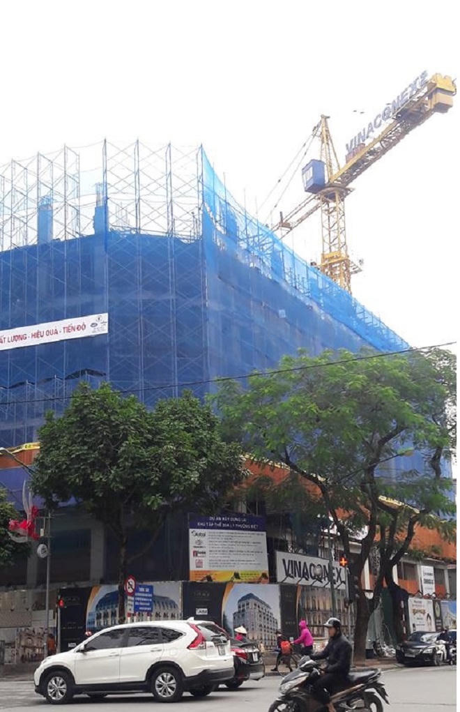 Hà Nội: Dự án 30A Lý Thường Kiệt chậm tiến độ, thi công không an toàn