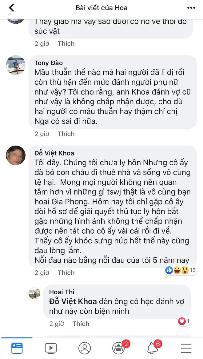 Thực hư thông tin 'Người đương thời' Đỗ Việt Khoa đánh vợ