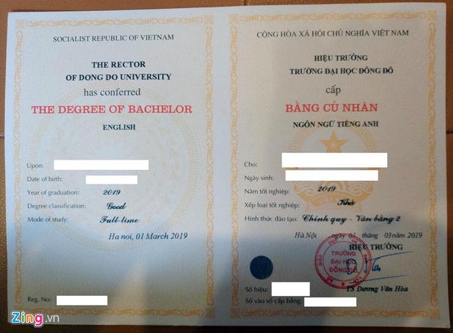 Đại học Đông Đô cấp bằng cử nhân tiếng Anh: Xử lý những người liên quan như thế nào?