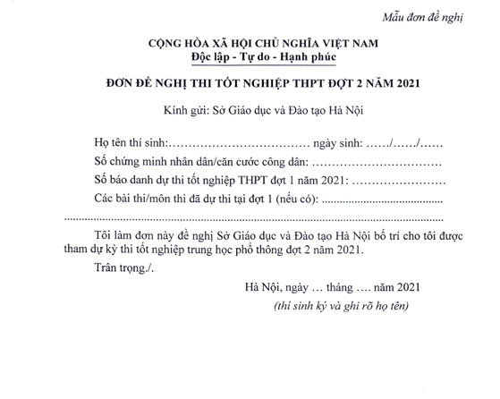 Thí sinh đăng ký dự thi tốt nghiệp THPT đợt 2 nộp đơn trước 15h ngày 20/7