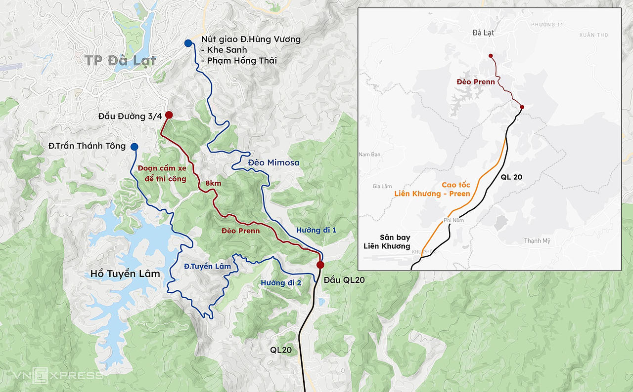 'Đóng' đèo Prenn, phương tiện vào Đà Lạt cách nào?