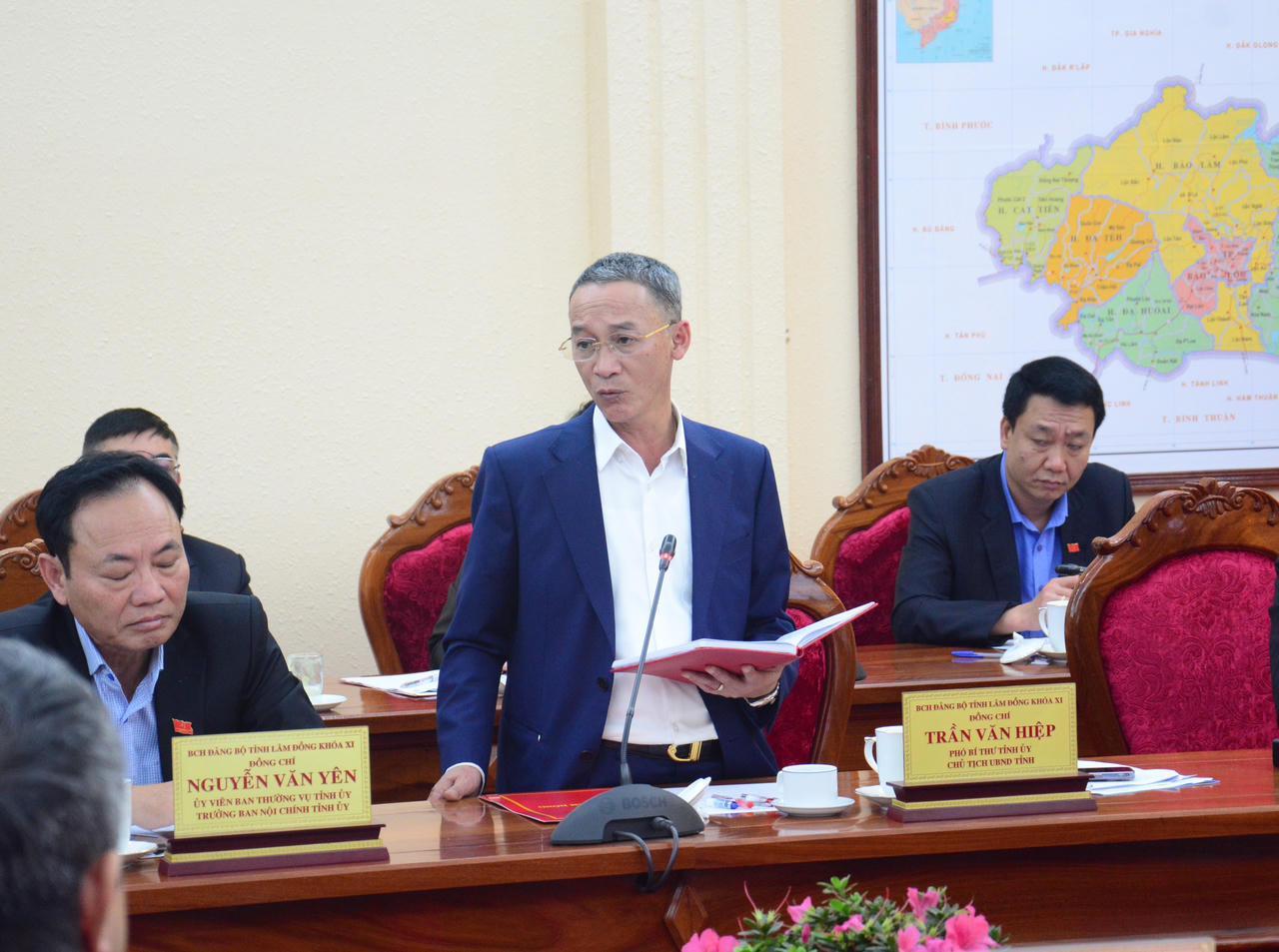 Bộ trưởng Lê Thành Long làm việc với Thường trực Tỉnh ủy Lâm Đồng