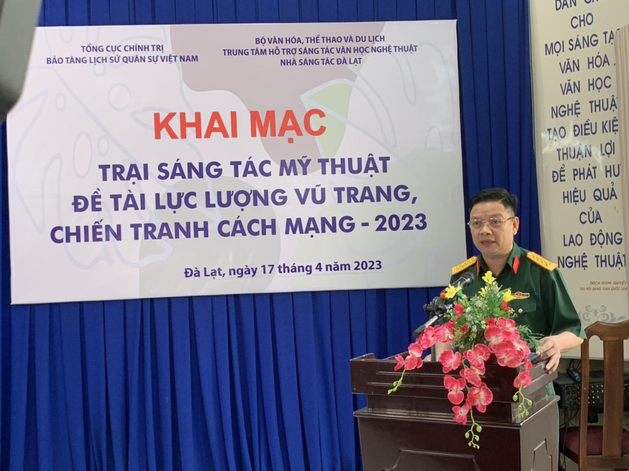 Khai mạc trại sáng tác mỹ thuật đề tài lực lượng vũ trang - chiến tranh cách mạng