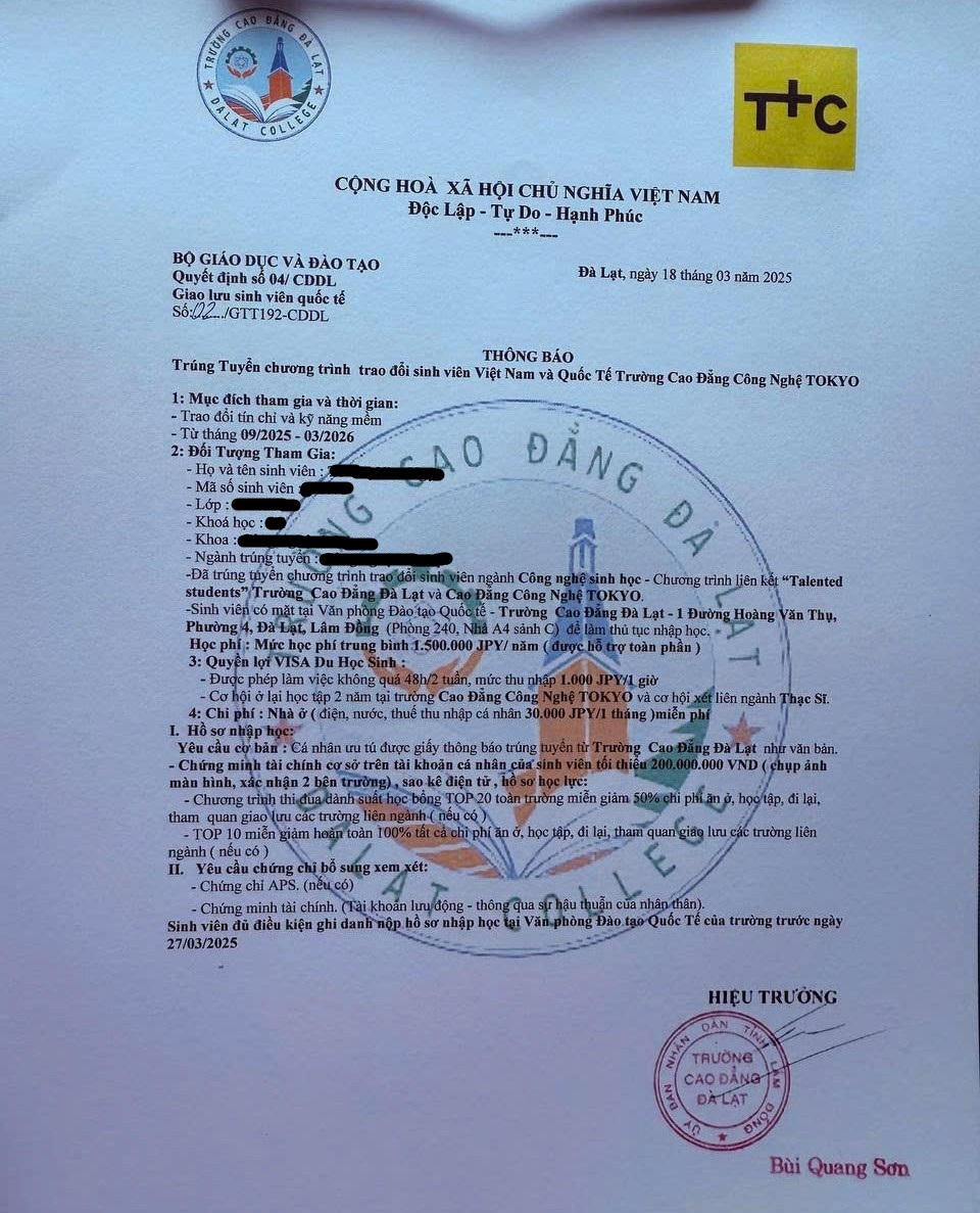 Cảnh giác chiêu trò gửi giấy báo trúng tuyển các trường quốc tế để lừa đảo