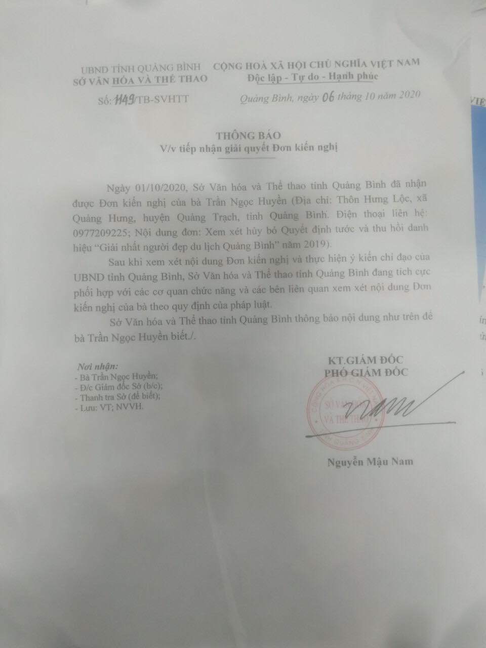 'Bà Trần Thị Thuỳ Linh ban hành quyết định tước danh hiệu với tôi là trái quy định pháp luật'