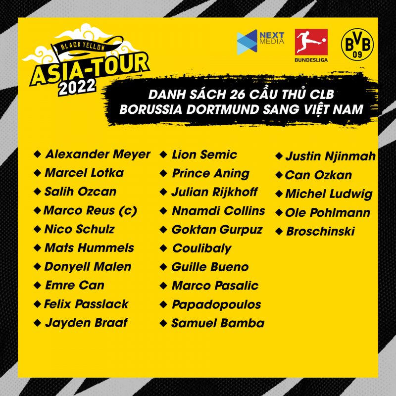 Marco Reus sẽ sang Việt Nam thi đấu giao hữu 