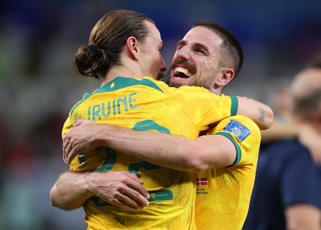 Hình ảnh ăn mừng như vô địch của đội tuyển Australia