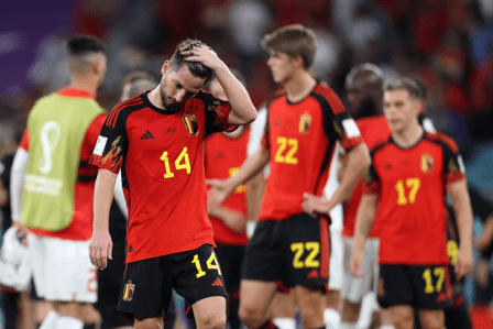 Đội tuyển Bỉ gục ngã khi dừng bước ở vòng bảng