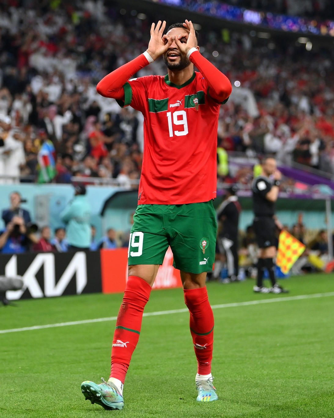 Đội tuyển Ma- rốc ăn mừng vào bán kết