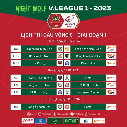 Vòng 9 V.League: Khó cho đội khách