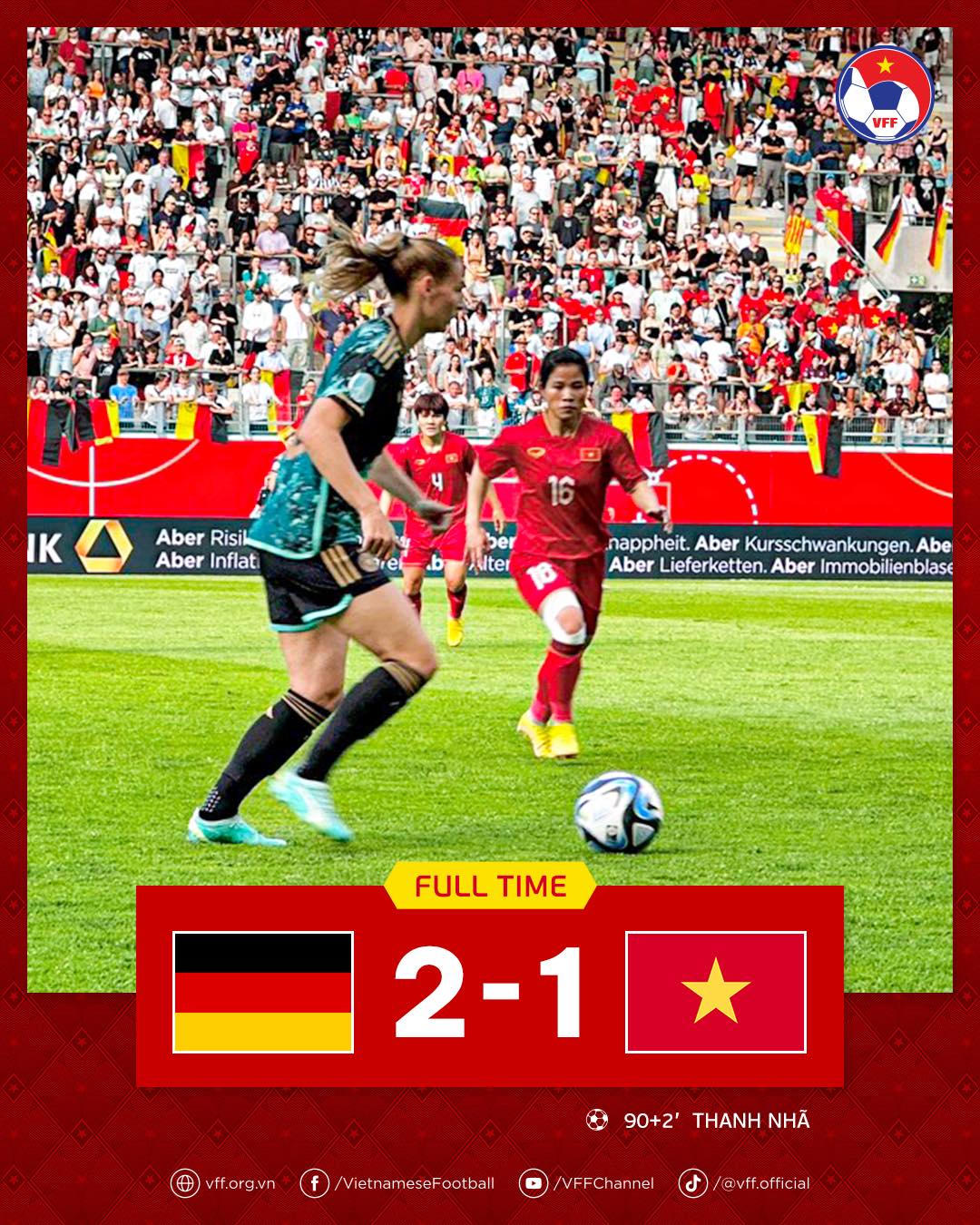 Thanh Nhã ghi bàn với lưới đội tuyển Đức