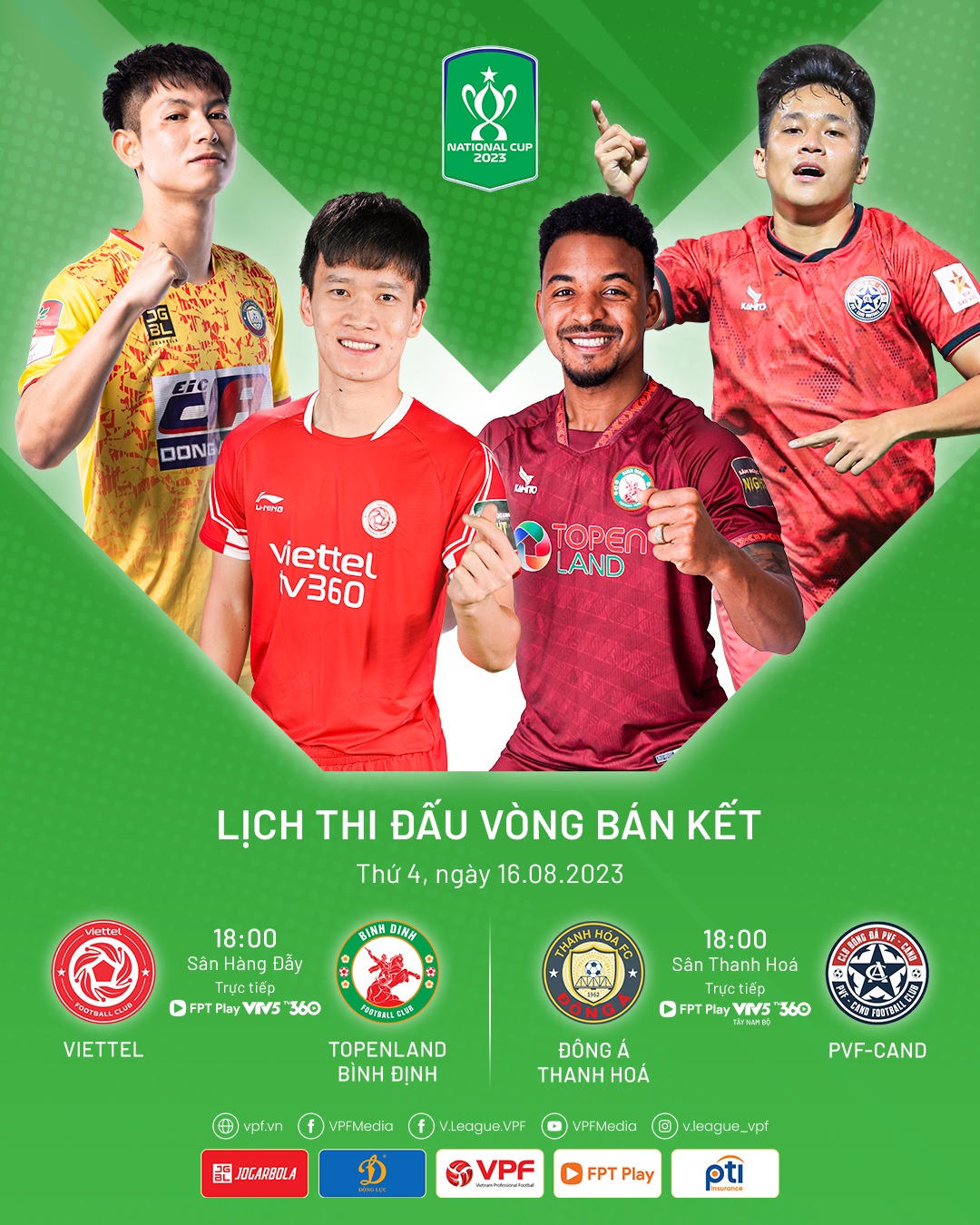 Vòng Bán kết Cúp Quốc gia: Liệu có bất ngờ đến từ đại diện giải hạng Nhất? 