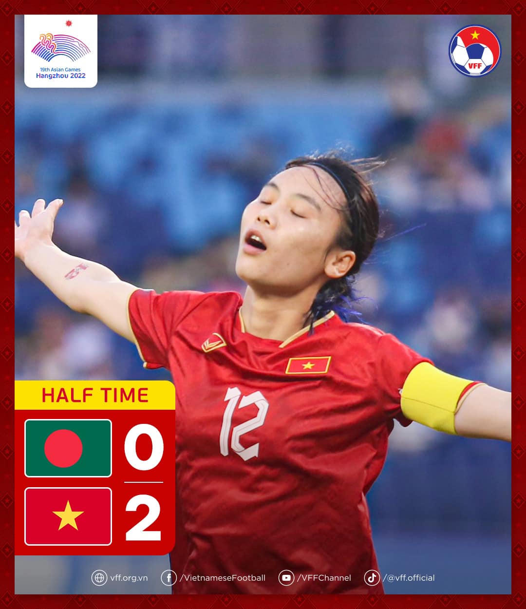 ASIAD19: Nữ Việt Nam thắng đậm Bangladesh 