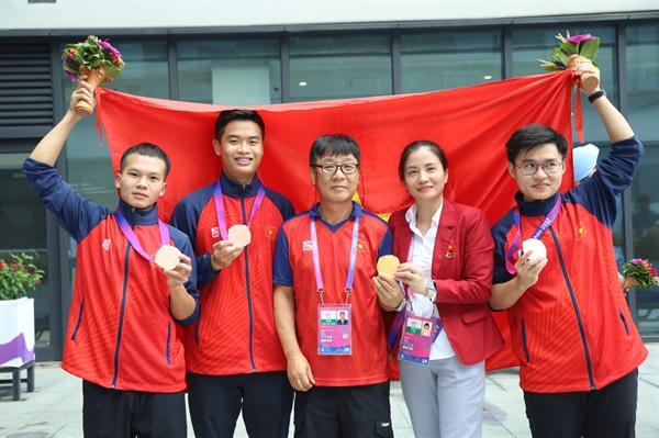 Đoàn Việt Nam đang đứng thứ 15 trên bảng xếp hạng ASIAD19