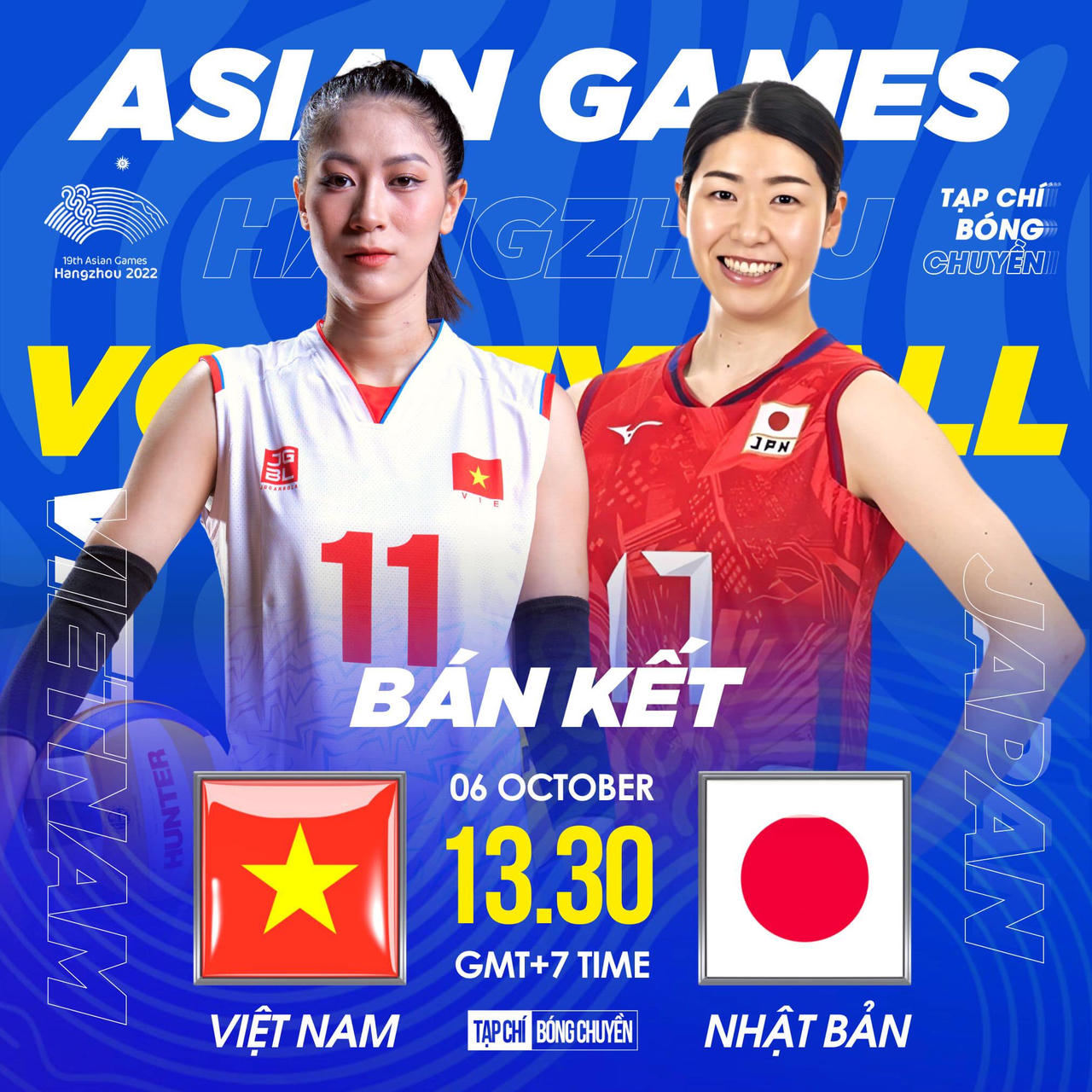 Hôm nay (6/10) bóng chuyền nữ Việt Nam gặp Nhật Bản ở bán kết