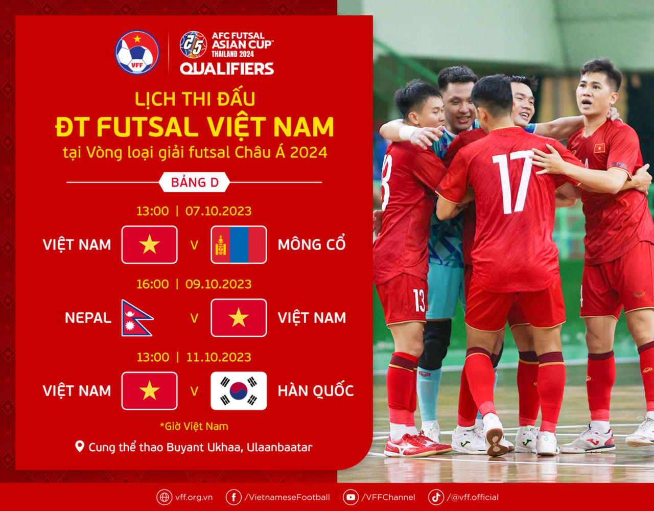  Futsal Việt Nam hướng tới suất dự futsal World Cup 2024. 