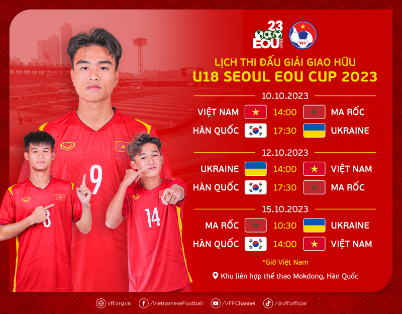Đội tuyển U18 Việt Nam đã có mặt tại Hàn Quốc 