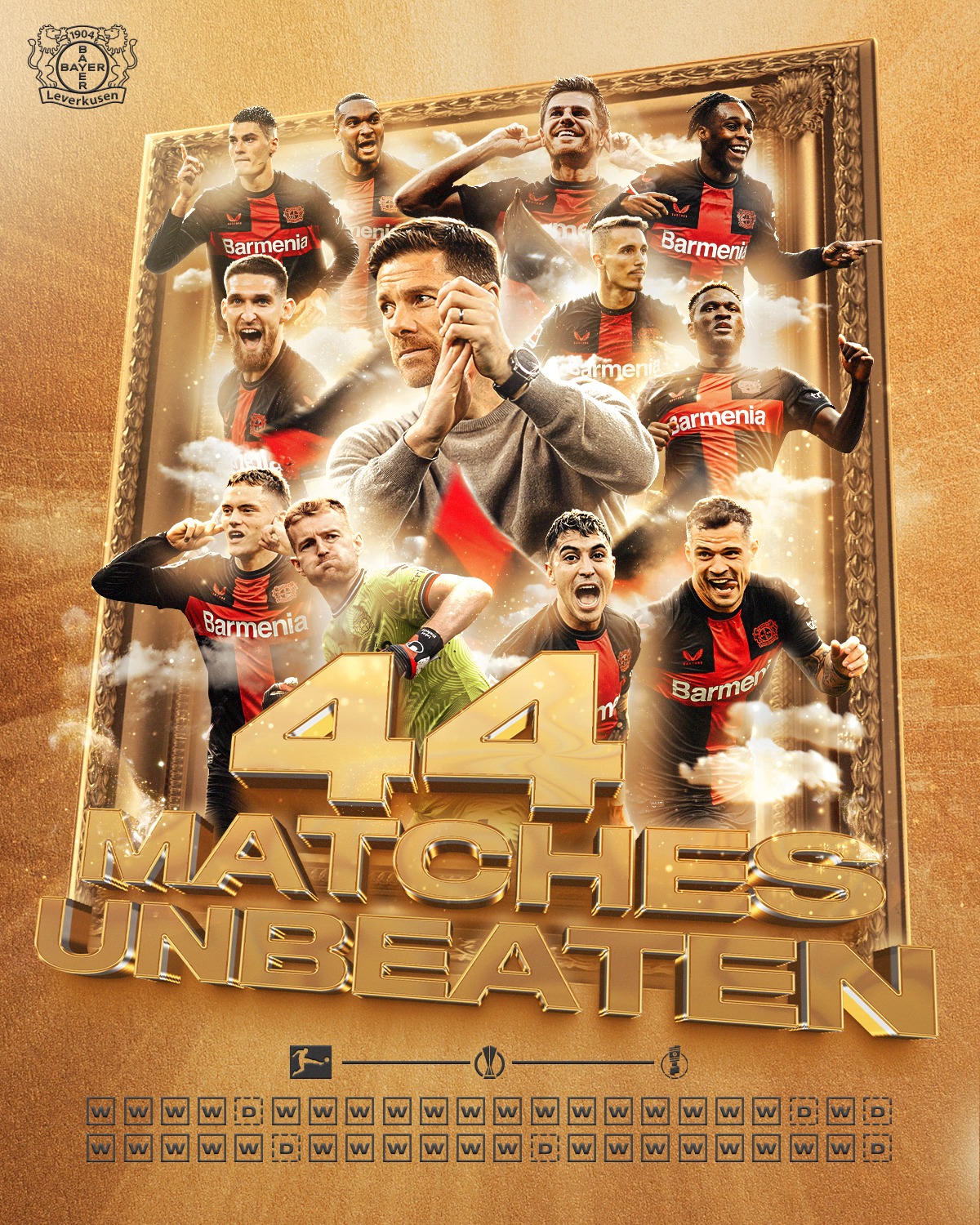 Bayern Leverkusen vượt qua thành tích Juventus