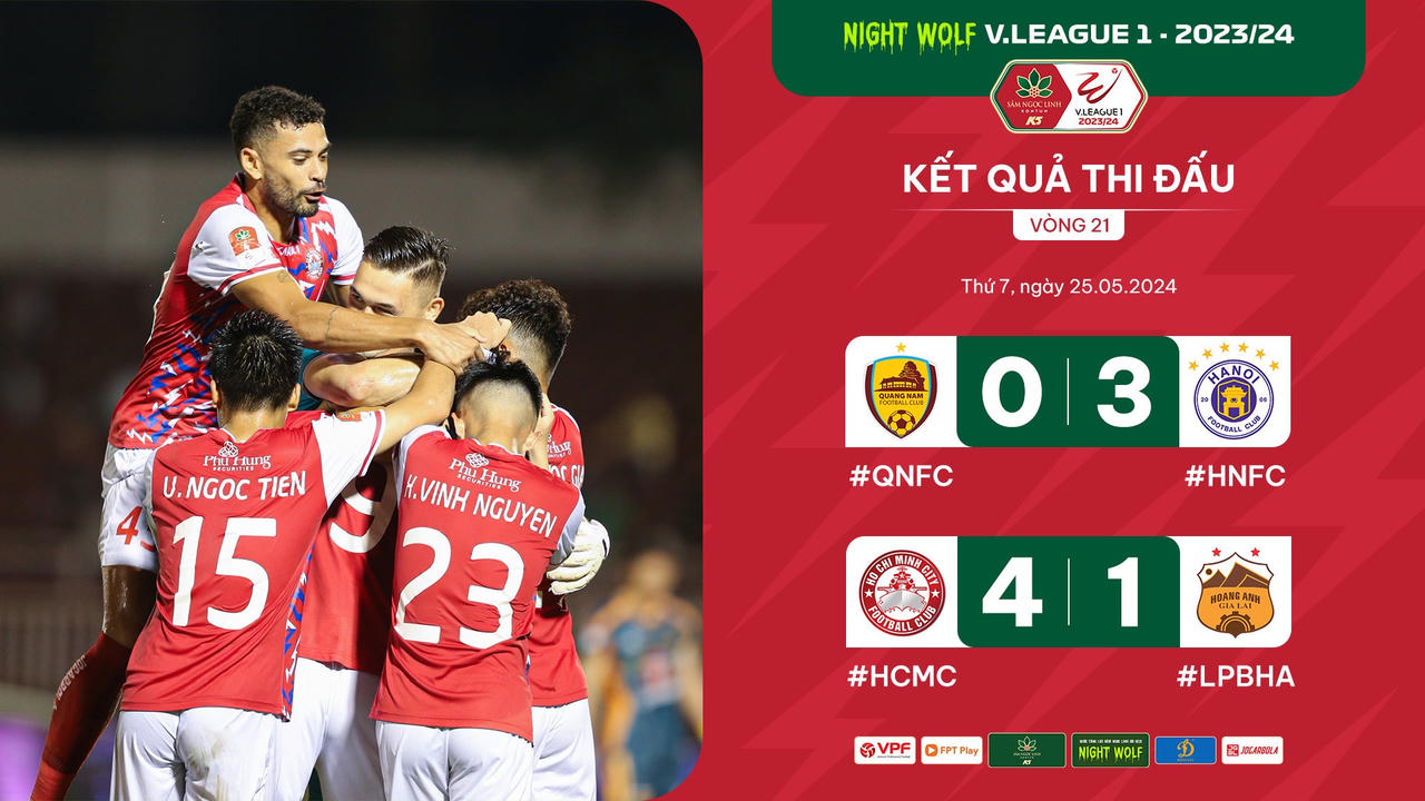 Áp lực của nhóm cuối bảng Vòng 21 V.League 