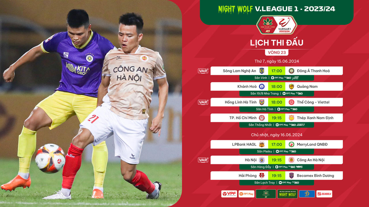Vòng 23 V.League: Kịch tính về đích