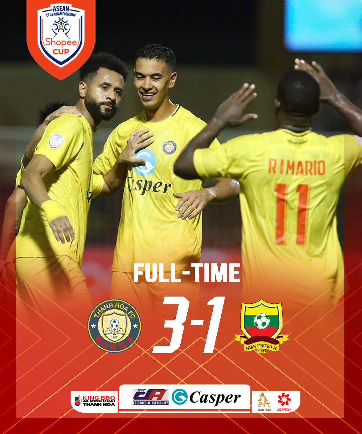 CLB Đông Á Thanh Hoá thắng đậm tại giải vô địch các CLB Đông Nam Á 