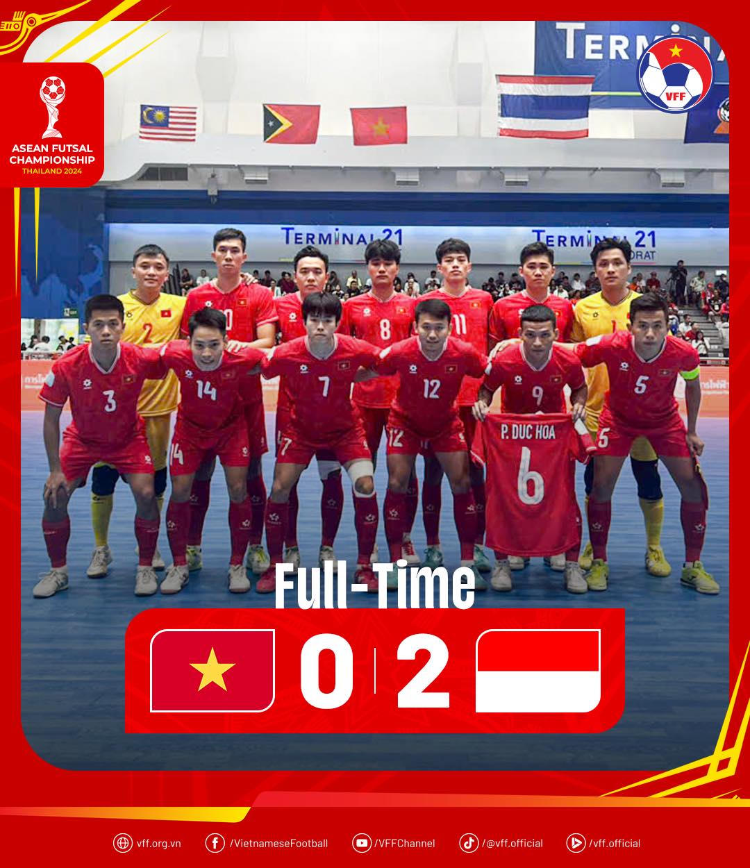  Futsal Việt Nam không thể lên ngôi vô địch