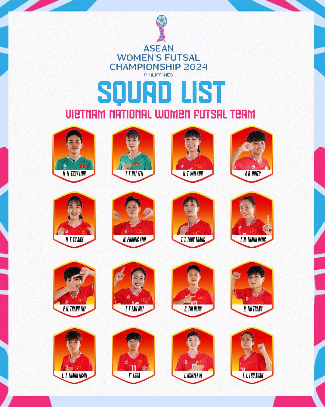 Futsal Nữ Việt Nam sang Philippines dự giải Đông Nam Á