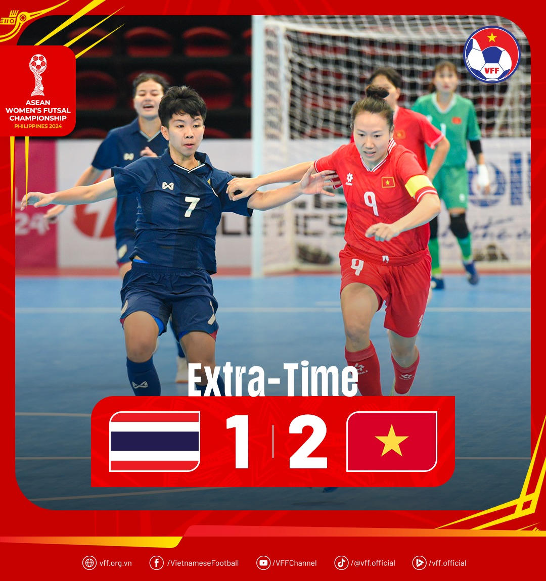  Futsal Việt Nam Vô địch giải futsal nữ Đông Nam Á 2024