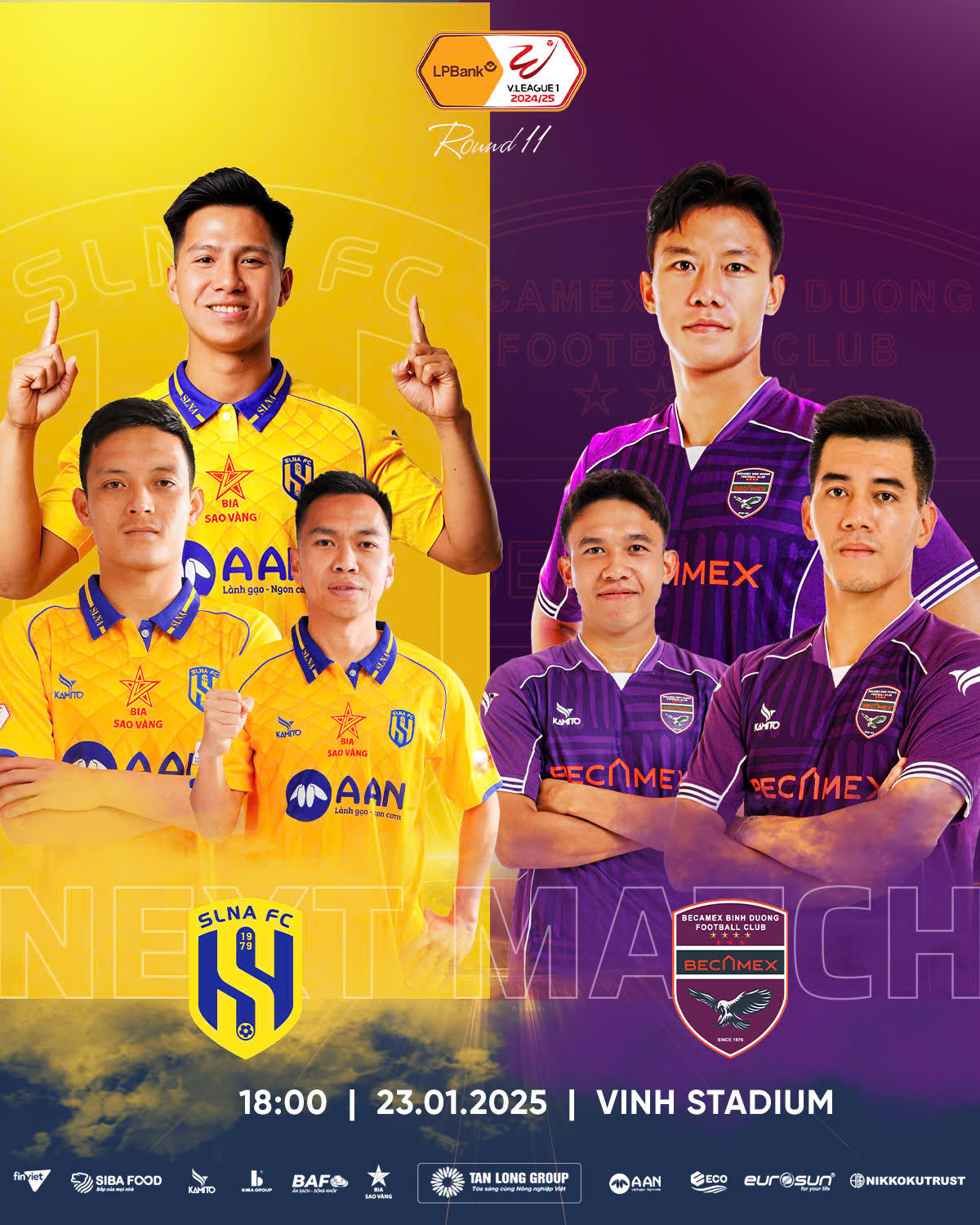 Vòng 11 V.League 2024/25: Những trận đấu cuối năm