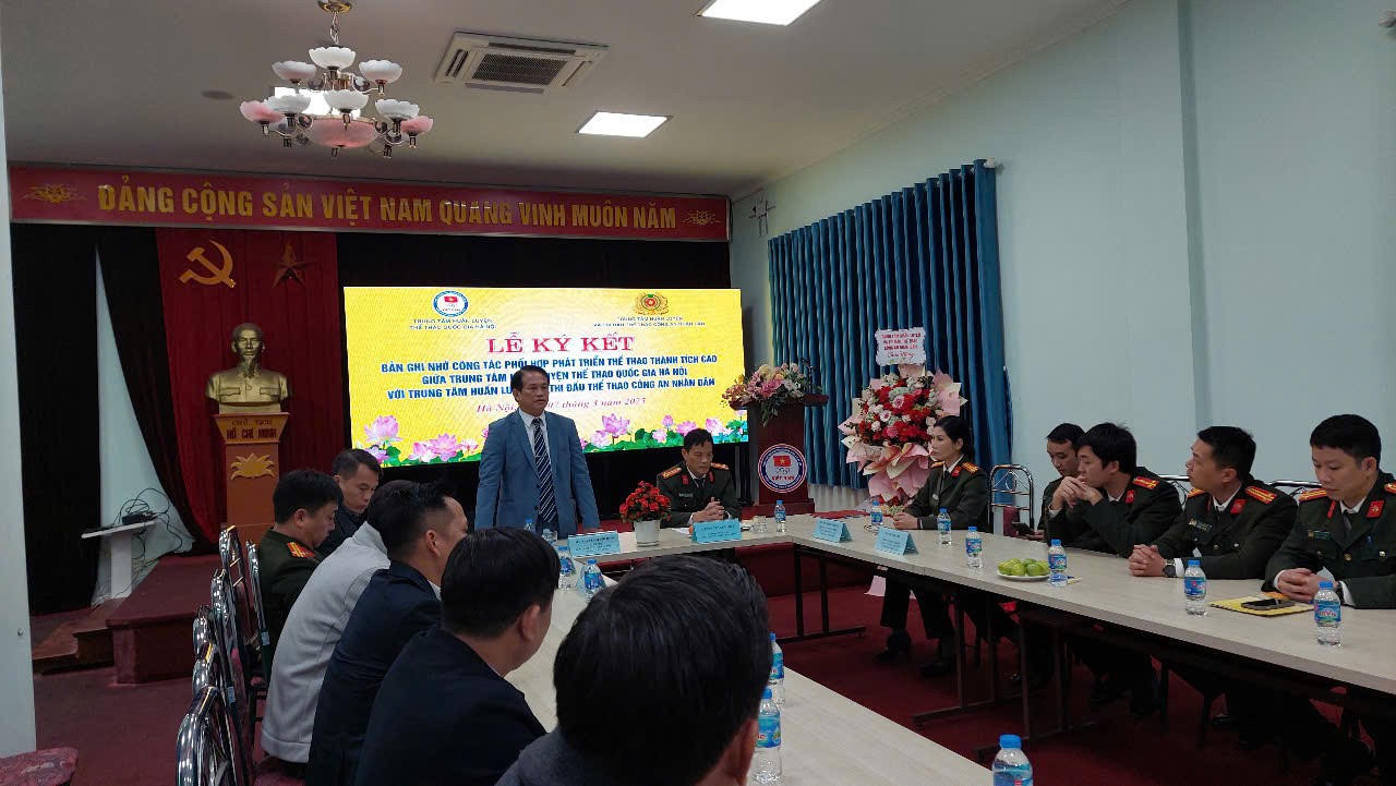 Hợp tác giữa Trung tâm HLTTQG và Thể thao Công an Nhân dân