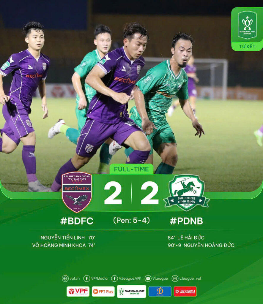 Cặp đấu Bán kết Cúp Quốc gia đầu tiên