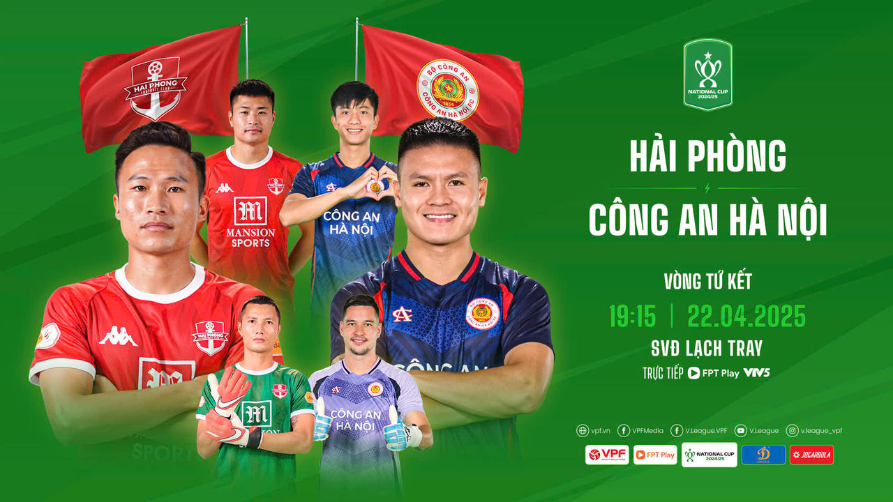 Tứ kết Cúp Quốc gia 2024/25: Cuộc “đại chiến” tại đất Cảng