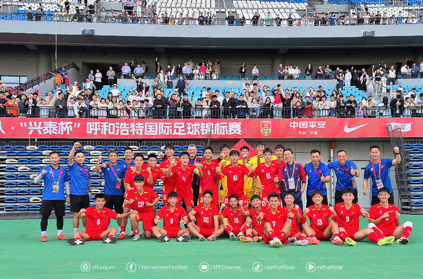 U16 Việt Nam đứng vị trí thứ 3 tại giải CFA Team China 2025
