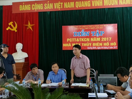 Thủy điện Hố Hô diễn tập phòng chống thiên tai