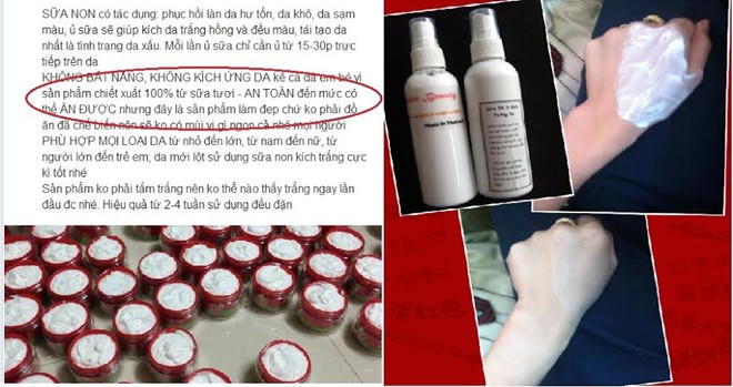 Hiểm họa từ sữa non kích trắng biến người dùng thành hotgirl