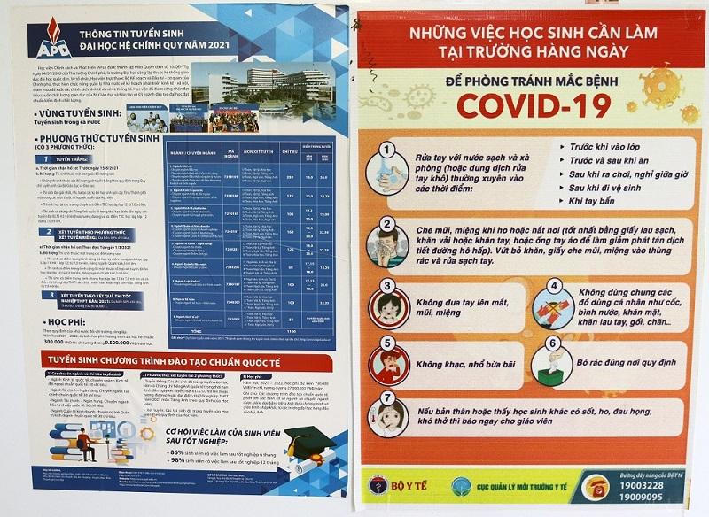 Thí sinh mang khẩu trang, kính chống giọt bắn làm thủ tục dự thi tốt nghiệp THPT