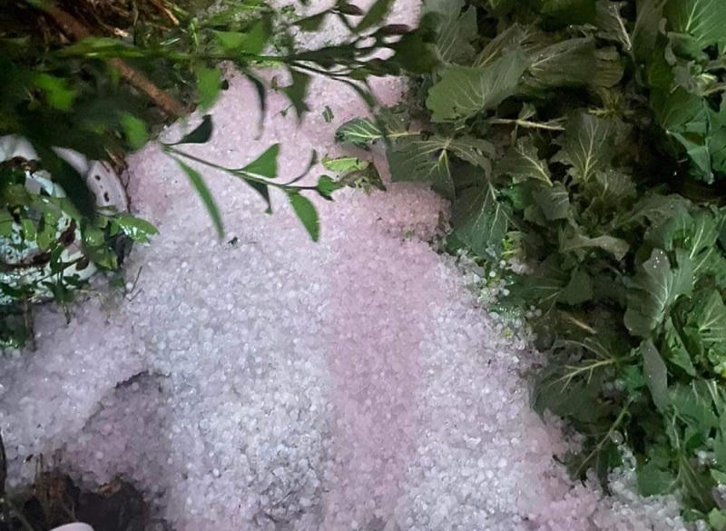 Xuất hiện mưa đá lớn tại thành phố Điện Biên Phủ